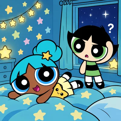 小星星只露出一张笑眯眯的脸,它觉得很好玩